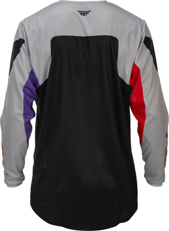 Fly Racing Kinetic Jersey Grau Rot Purple Schwarz