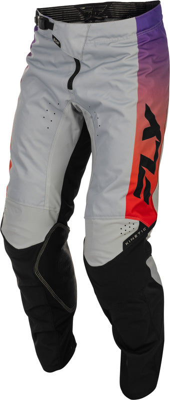 Fly Racing Kinetic Hose Grau Rot Lila Schwarz