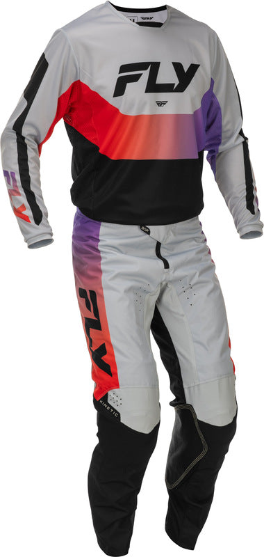 Fly Racing Kinetic Hose Grau Rot Lila Schwarz