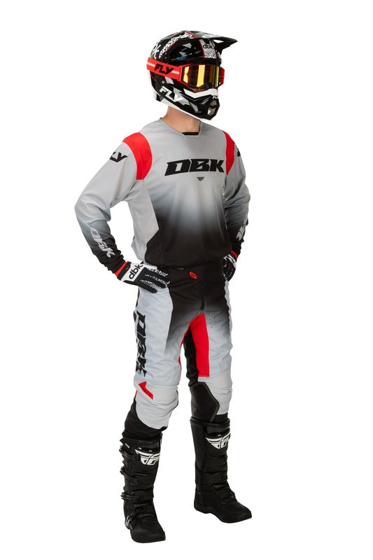 Fly Racing Kinetic Dbk Hose Grau Schwarz Rot