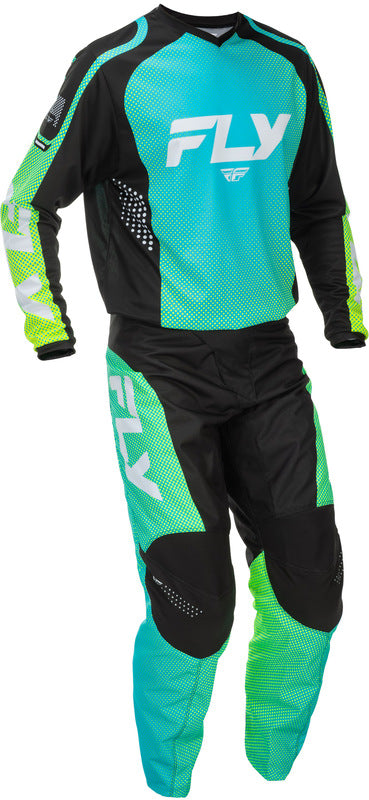 Fly Racing F 16 Jersey Aqua Schwarz Weiss