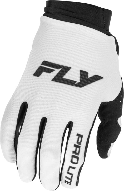 Fly Racing Pro Lite Handschuhe Weiss Schwarz