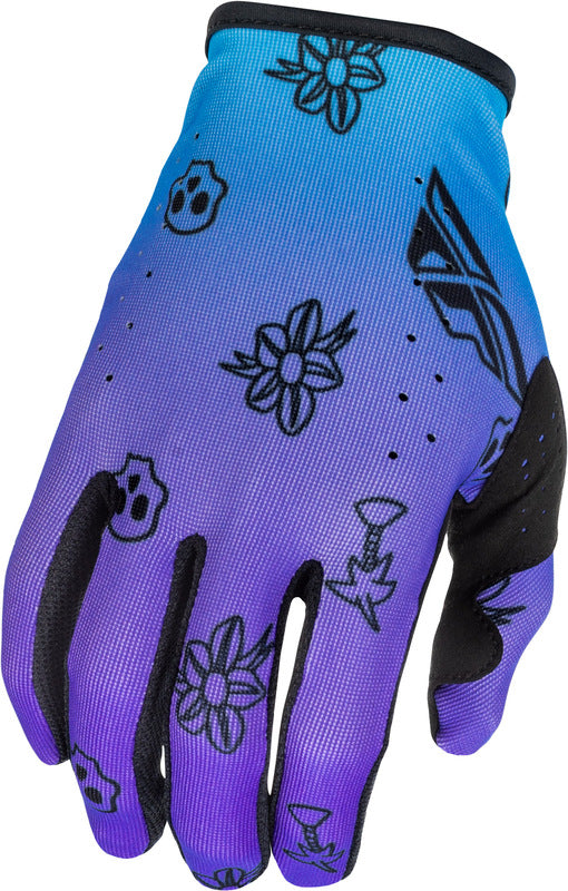 Fly Racing Lite Outline Special Edition Handschuhe Lila Blau Schwarz