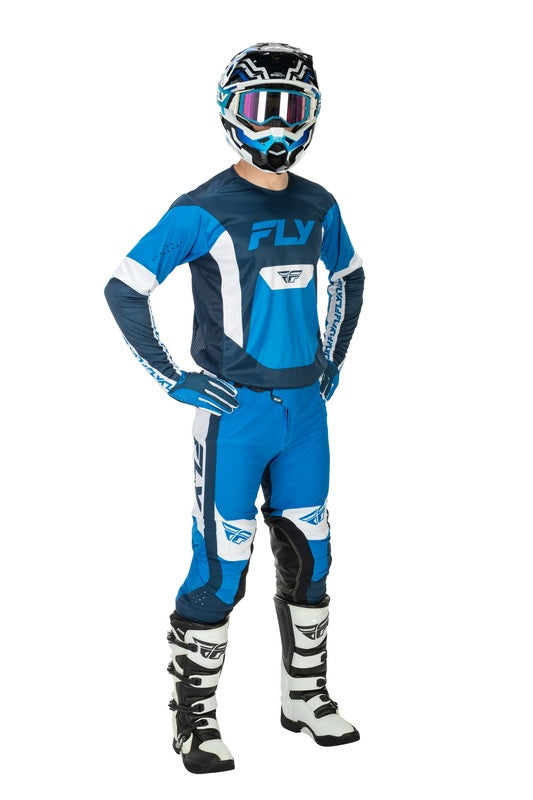 Fly Racing Lite Handschuhe Blau Weiss