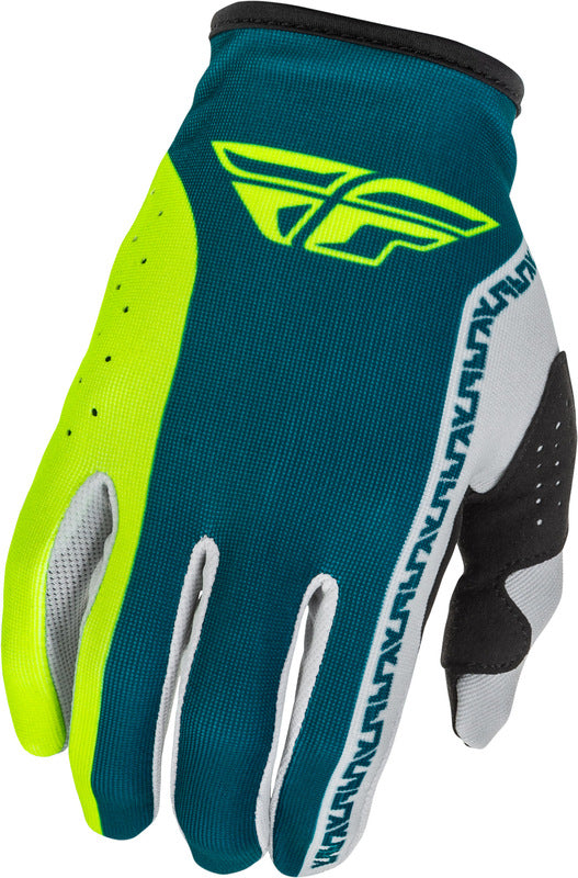 Fly Racing Lite Handschuhe Grau Lime Teal
