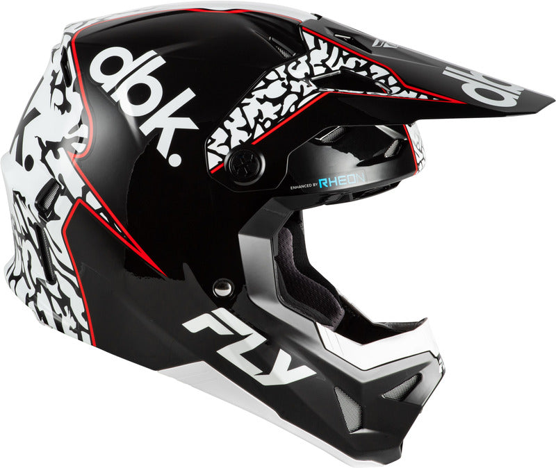 Fly Racing Formula Cp Special Edition Dbk Helm Schwarzweissrot