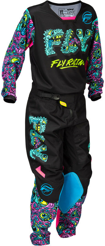 Fly Racing Kinetic Mutant Jugendhose Schwarz Multi