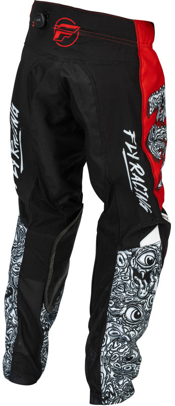 Fly Racing Kinetic Mutant Jugendhose Rot Weiss Schwarz