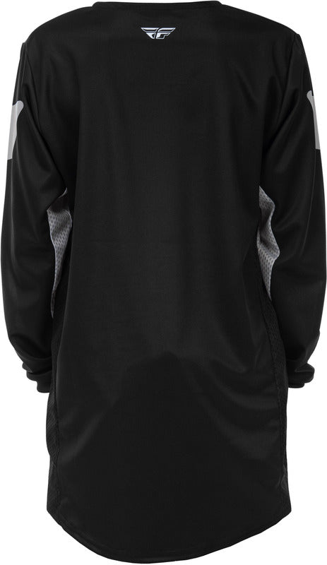Fly Racing Kinetic Jugend Jersey Schwarz Grau