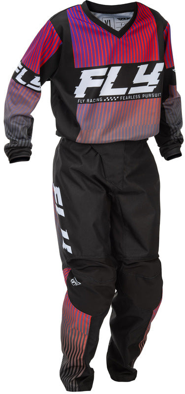 Fly Racing F 16 Jugendhose Schwarz Rot Lila