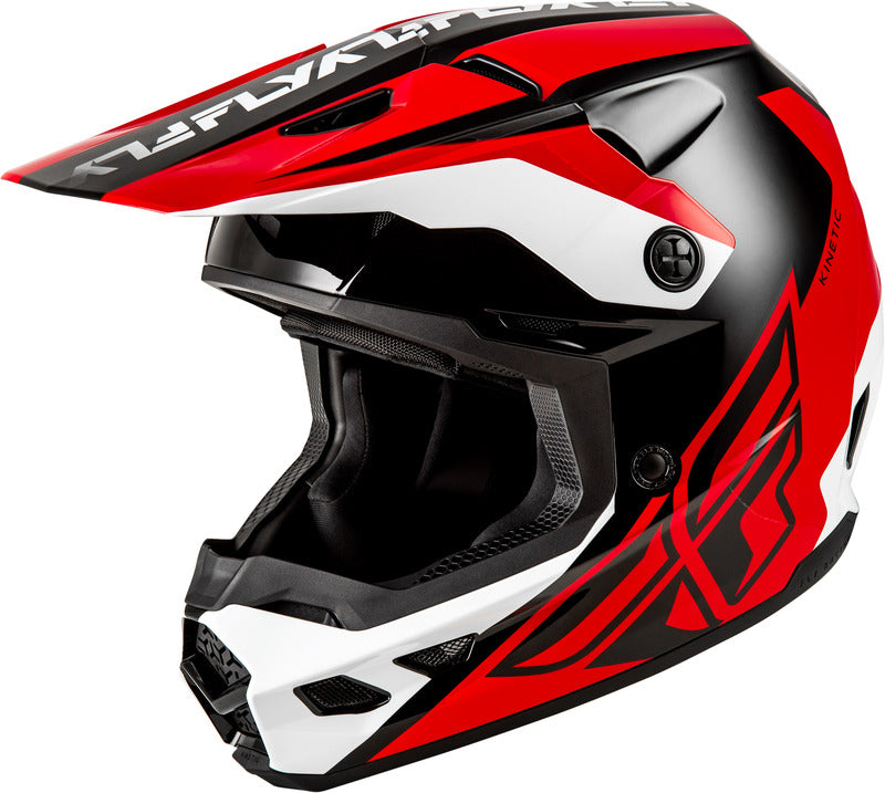Fly Racing Kinetic Crest Helm Rotschwarzweiss