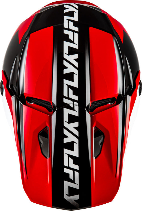Fly Racing Kinetic Crest Helm Rotschwarzweiss