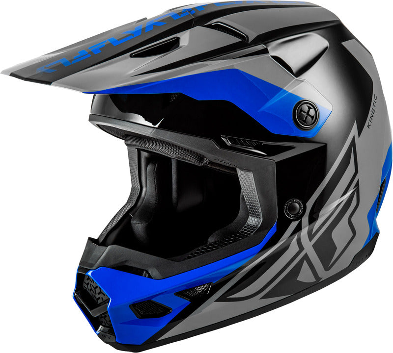 Fly Racing Kinetic Crest Helm Grauschwarzblau
