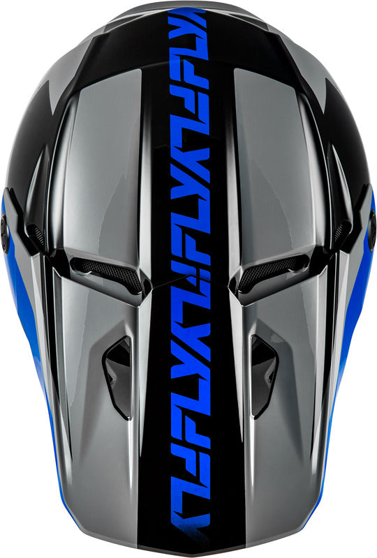 Fly Racing Kinetic Crest Helm Grauschwarzblau