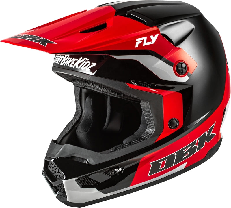 Fly Racing Kinetic Special Edition Dbk Helm Schwarzrotgrau