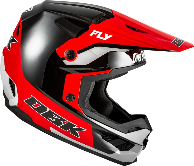 Fly Racing Kinetic Special Edition Dbk Helm Schwarzrotgrau