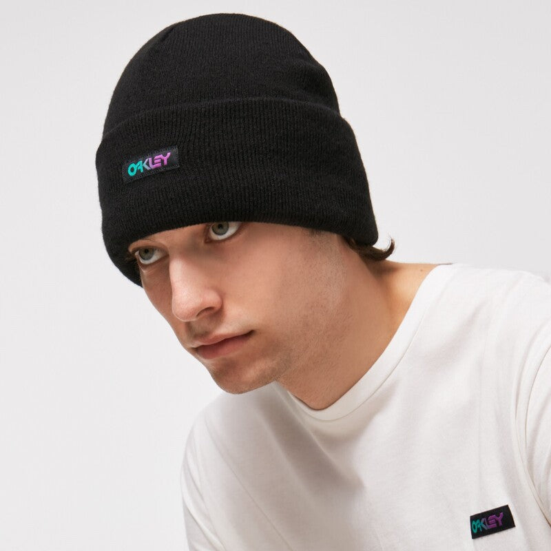 OAKLEY B1B Gradient Patch Beanie – Schwarz