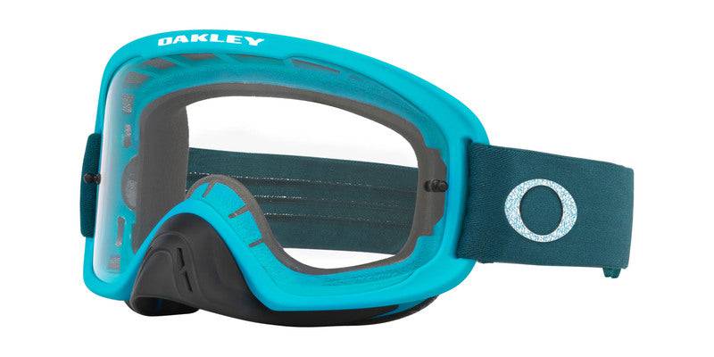 OAKLEY O-Frame 2.0 Pro MX-Brille mit blauer Team-Farbe und klarem Glas, robuste Schutzbrille für Motocross.