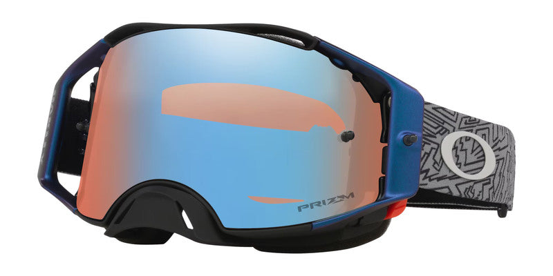 OAKLEY Airbrake MX Brille - grau Strike Prizm MX Sapphire Iridium Glas