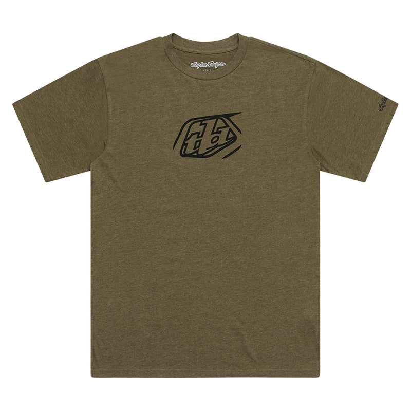 Troy Lee Designs Badge T Shirt Oliv Meliert