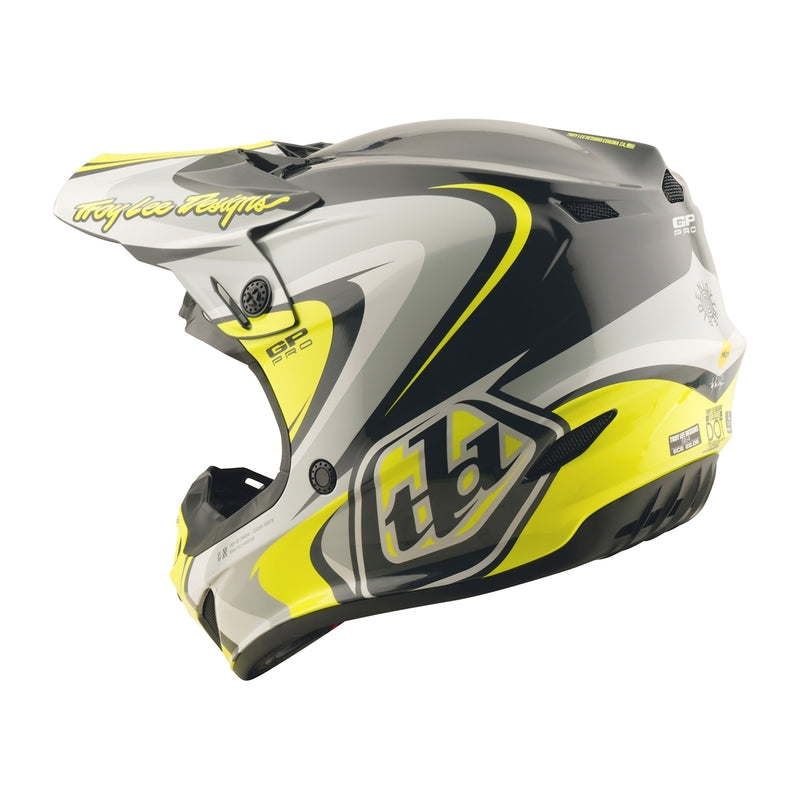 Troy Lee Designs Gp Pro Crossover Motocrosshelm Grau/Gelb