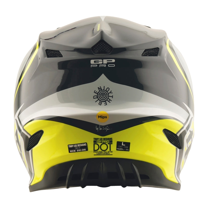 Troy Lee Designs Gp Pro Crossover Motocrosshelm Grau/Gelb