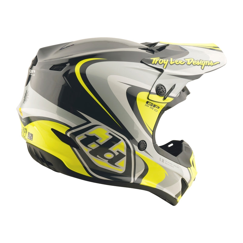 Troy Lee Designs Gp Pro Crossover Motocrosshelm Grau/Gelb