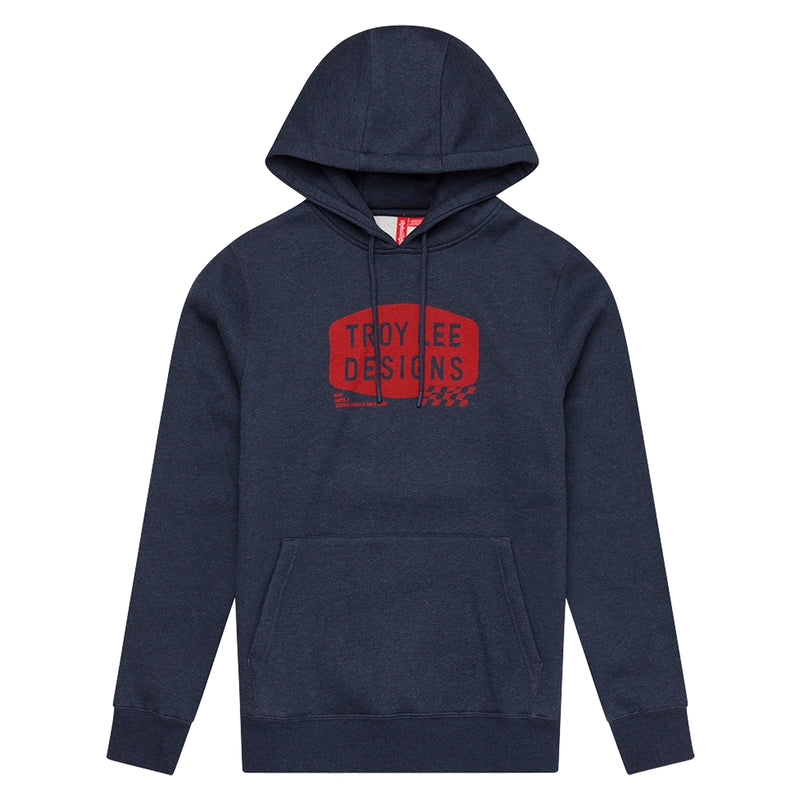 Troy Lee Designs Stamp Hoodie Dunkelblau Meliert