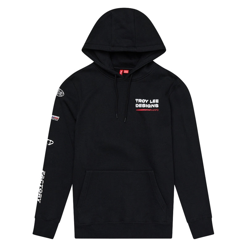 Troy Lee Designs Factory Freizeitbekleidung in Schwarz, sportliches T-Shirt mit Logo, bequem und stylisch.