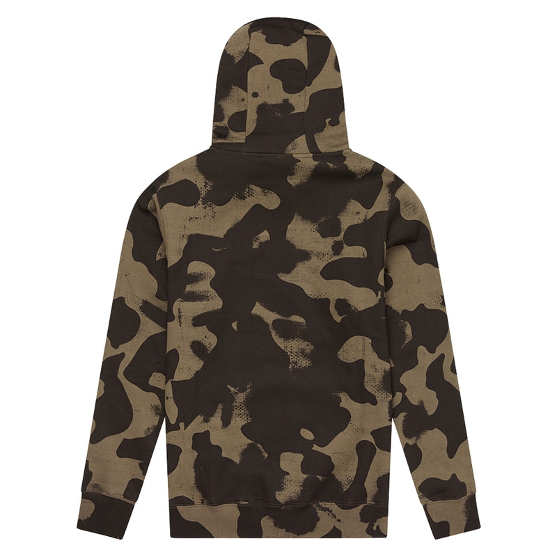 Kinder Hoodie von TROY LEE DESIGNS in Oliv mit Camouflage-Muster, lockere Freizeitbekleidung, bequeme Passform.