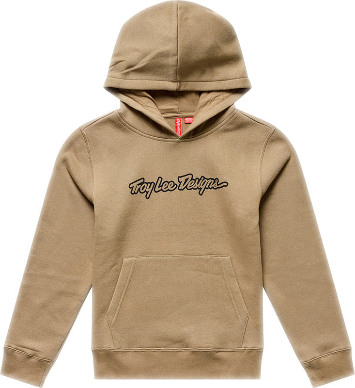 Jugendlicher Troy Lee Designs Signature Sienna Hoodie aus Freizeitbekleidung, braune Kapuzenjacke mit Logo-Details, bequem und stylisch