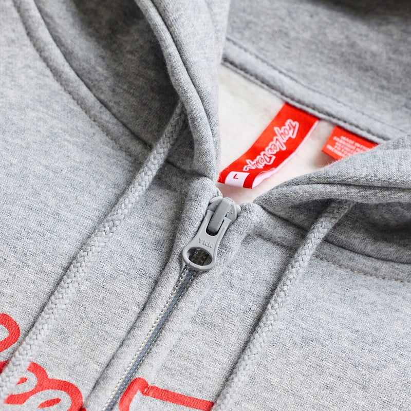 Troy Lee Designs Zip Up Signature Hoodie Grau/Heather/Rot
