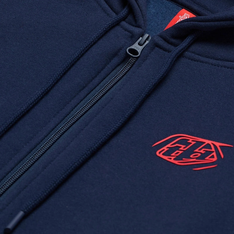 Troy Lee Designs Zip Up Branded Hoodie Dunkelblau