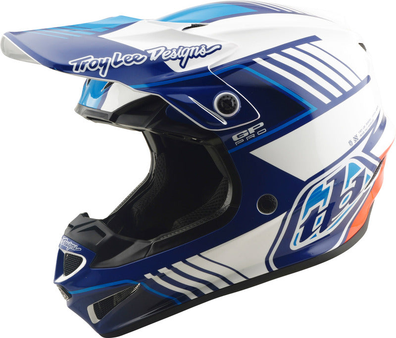 Troy Lee Designs Gp Pro Mips Motocrosshelm Segment Blau/Weiß