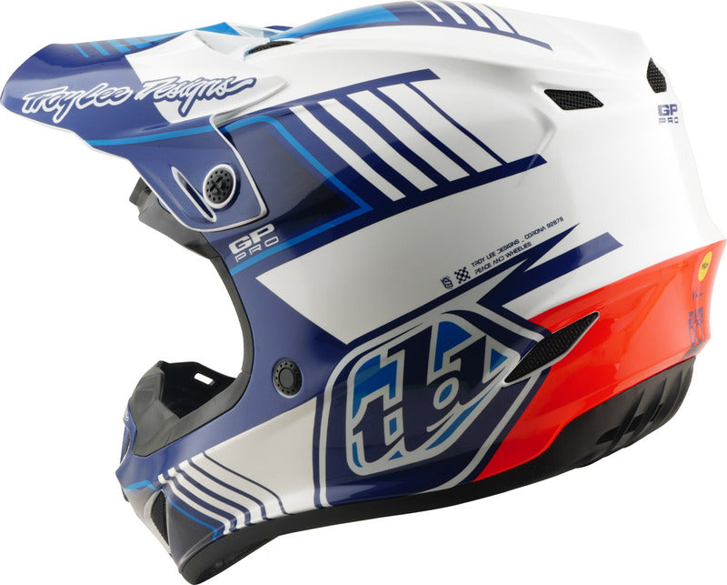 Troy Lee Designs Gp Pro Mips Motocrosshelm Segment Blau/Weiß