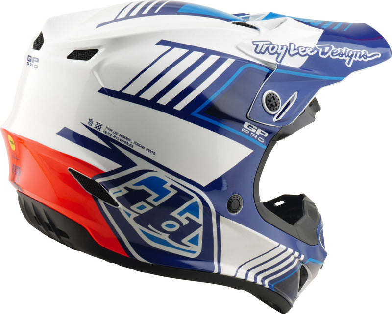 Troy Lee Designs Gp Pro Mips Motocrosshelm Segment Blau/Weiß