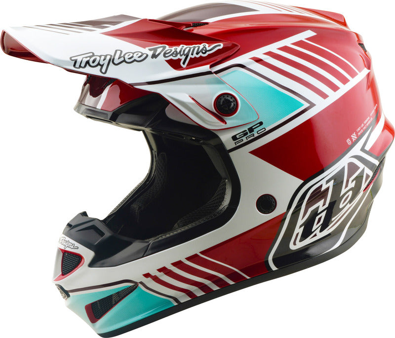 Troy Lee Designs Gp Pro Mips Motocrosshelm Segment Rot/Weiß
