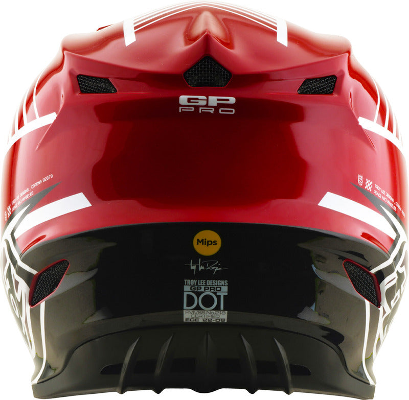 Troy Lee Designs Gp Pro Mips Motocrosshelm Segment Rot/Weiß