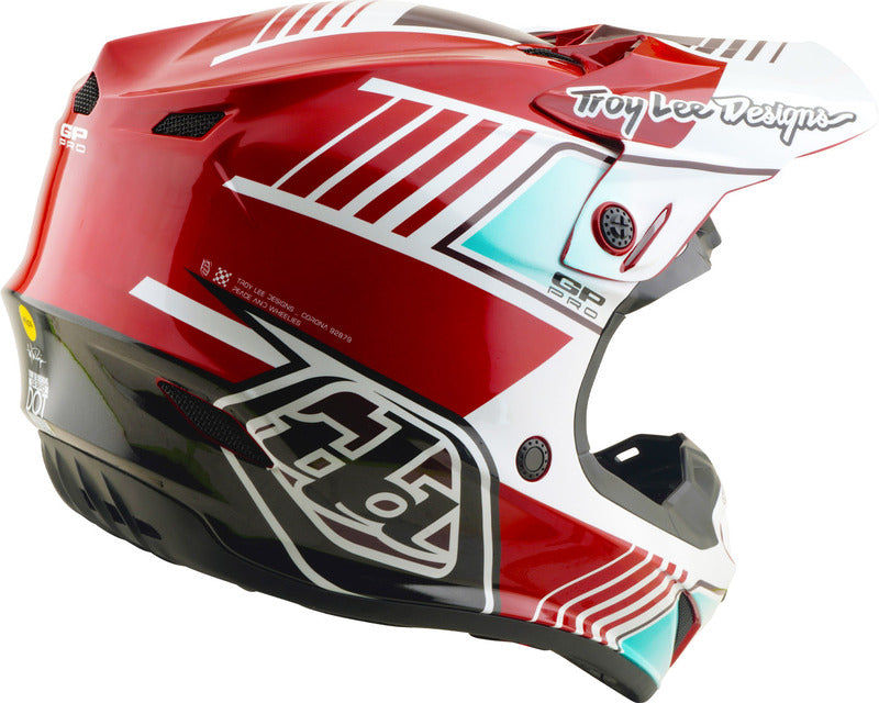 Troy Lee Designs Gp Pro Mips Motocrosshelm Segment Rot/Weiß