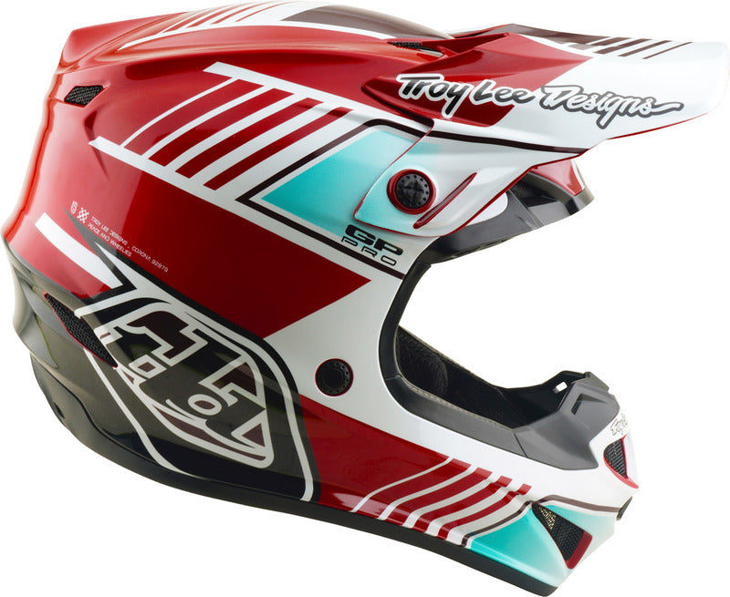 Troy Lee Designs Gp Pro Mips Motocrosshelm Segment Rot/Weiß