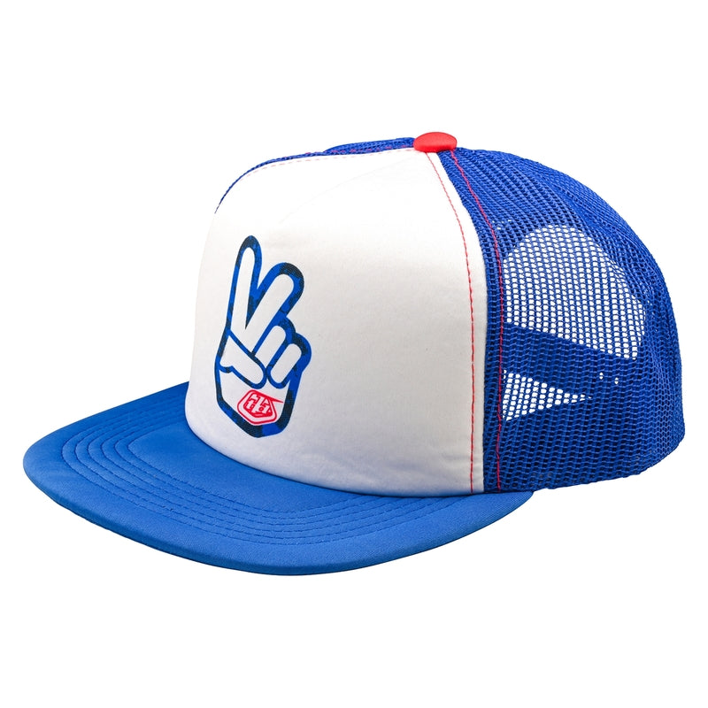 Troy Lee Designs Trucker Snapback Peace Out Cap Blau