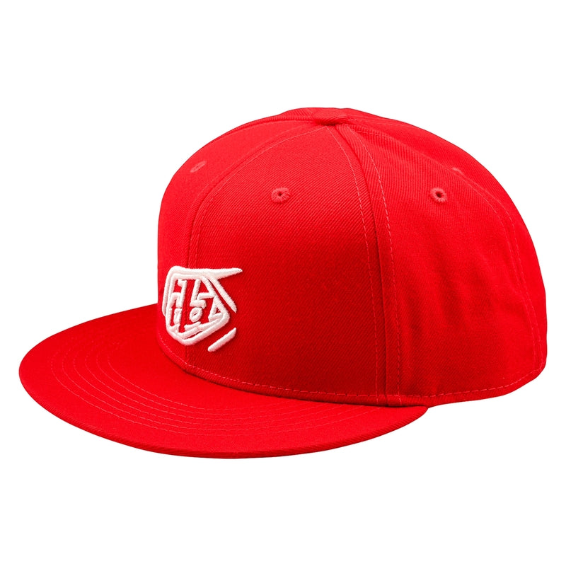 Troy Lee Designs Flat Bill Snapback Badge Cap Rot