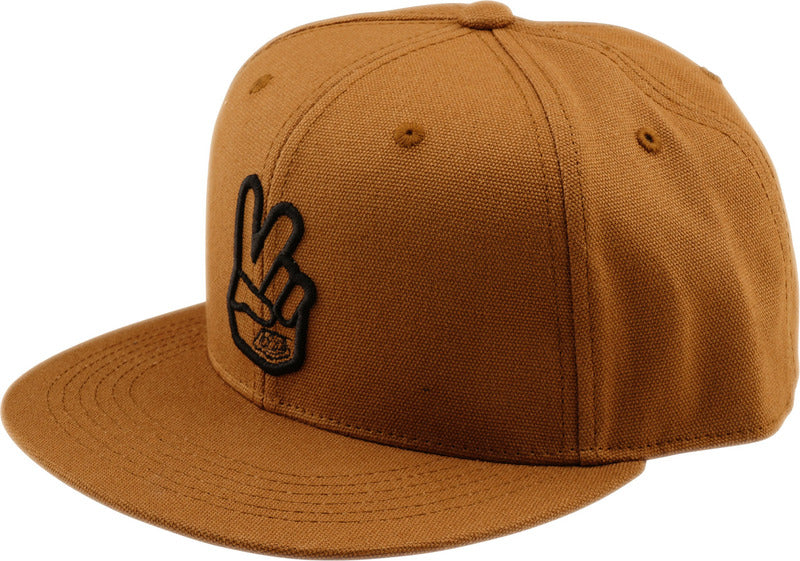 Troy Lee Designs Flat Bill Snapback Peace Sienna Cap