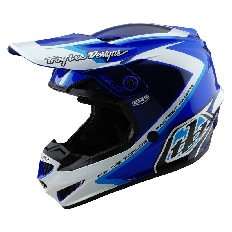 Troy Lee Designs Gp Shutter Motocrosshelm Blau/Weiß