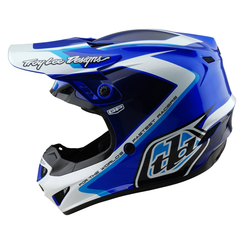 Troy Lee Designs Gp Shutter Motocrosshelm Blau/Weiß