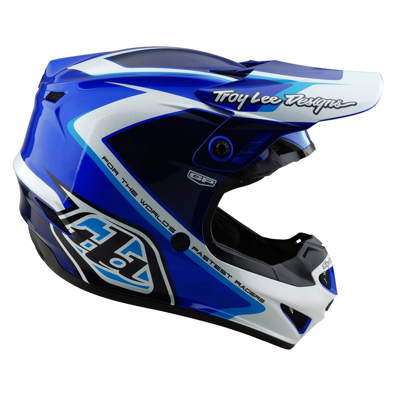 Troy Lee Designs Gp Shutter Motocrosshelm Blau/Weiß