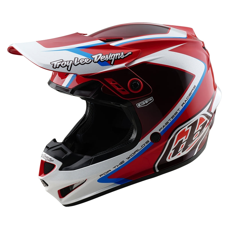 Troy Lee Designs Gp Shutter Motocrosshelm Rot/Weiß