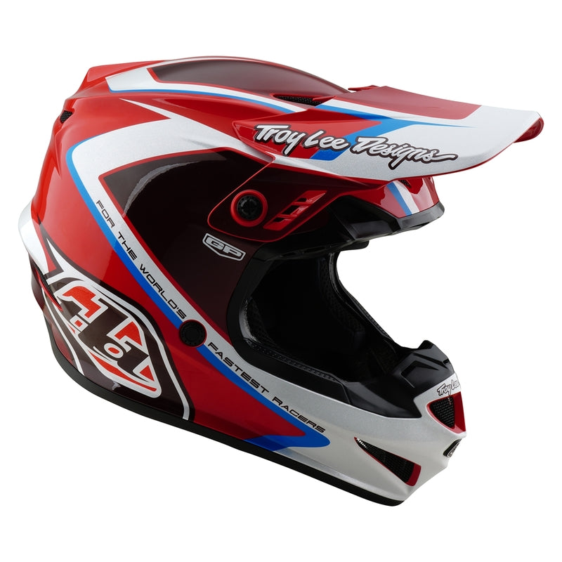 Troy Lee Designs Gp Shutter Motocrosshelm Rot/Weiß