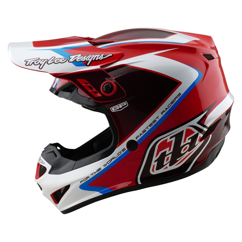 Troy Lee Designs Gp Shutter Motocrosshelm Rot/Weiß