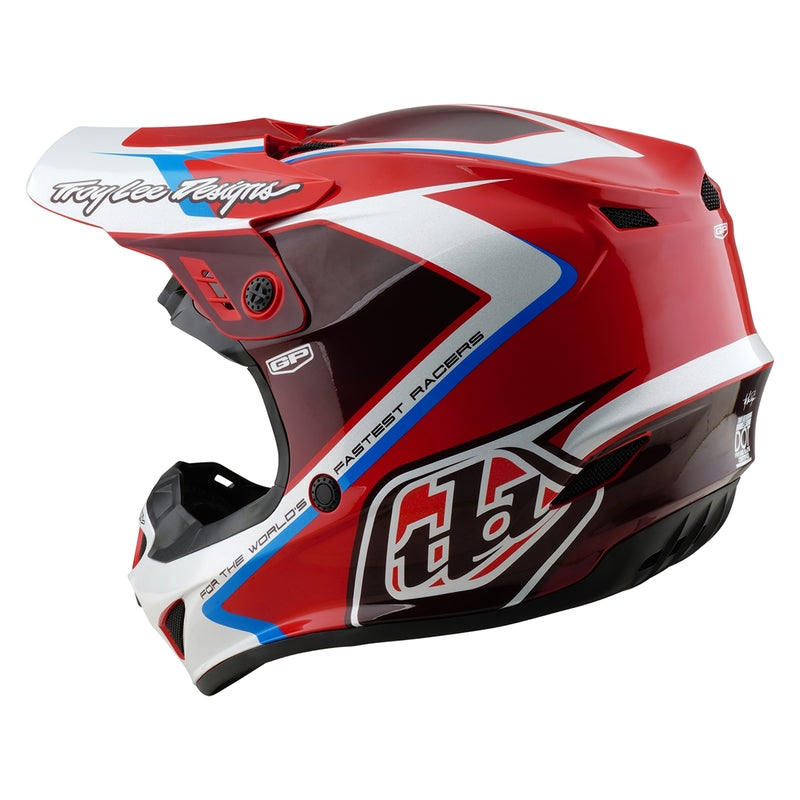 Troy Lee Designs Gp Shutter Motocrosshelm Rot/Weiß